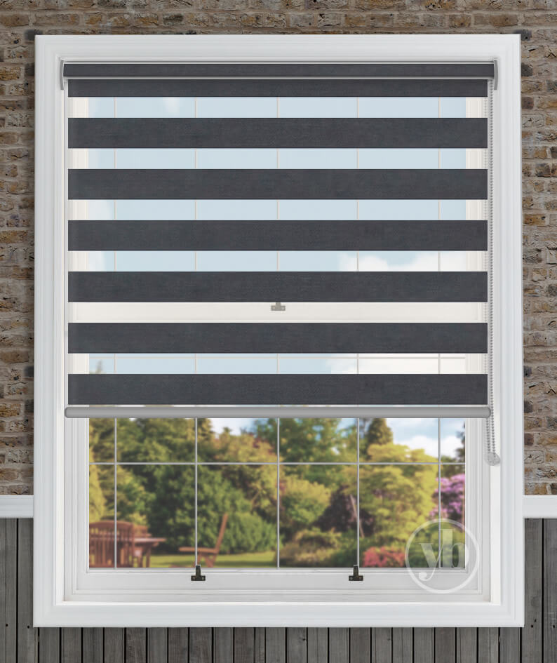 Ferrara Anthracite Vision Blinds - Louvolite Blinds - Your Blinds Direct