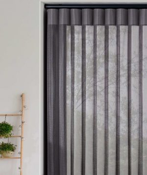 Horizon Pewter Black Allusion Blind for window